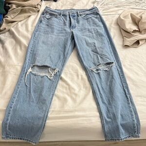 American Eagle Outfitters Light Blue Straight Leg Jeans